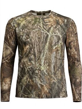 Guide Series Scent Shield Camo Long Sleeve Shirt Men XL Polyester Hunting Mesh